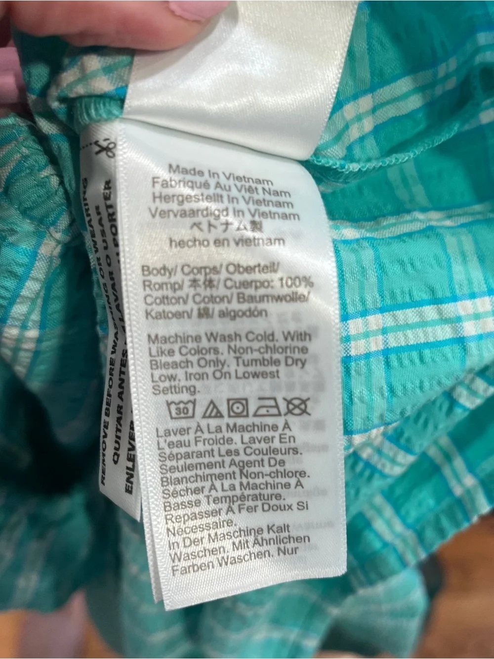 NWT J.Crew Seersucker Ruffle Neck Dress Radiant Aqua Size 6